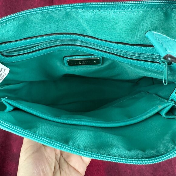 ROSETTI WOMEN CROSSBODY TURQUOISE FAUX LEATHER BAG, ADJUSTABLE STRAP - Picture 9 of 12